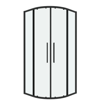 Душевое ограждение Grossman Cosmo 301.K33.02.9090.21.00 (90х90х195) четверть круга,раздвижная,черный матовый,стекло прозрачное, 1 место