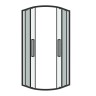 Душевое ограждение Grossman Cosmo 301.K33.02.9090.21.00 (90х90х195) четверть круга,раздвижная,черный матовый,стекло прозрачное, 1 место