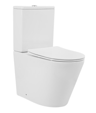 Унитаз-компакт MILLEAU ONYX 8380 белый глянец, безободковый, с микролифтом