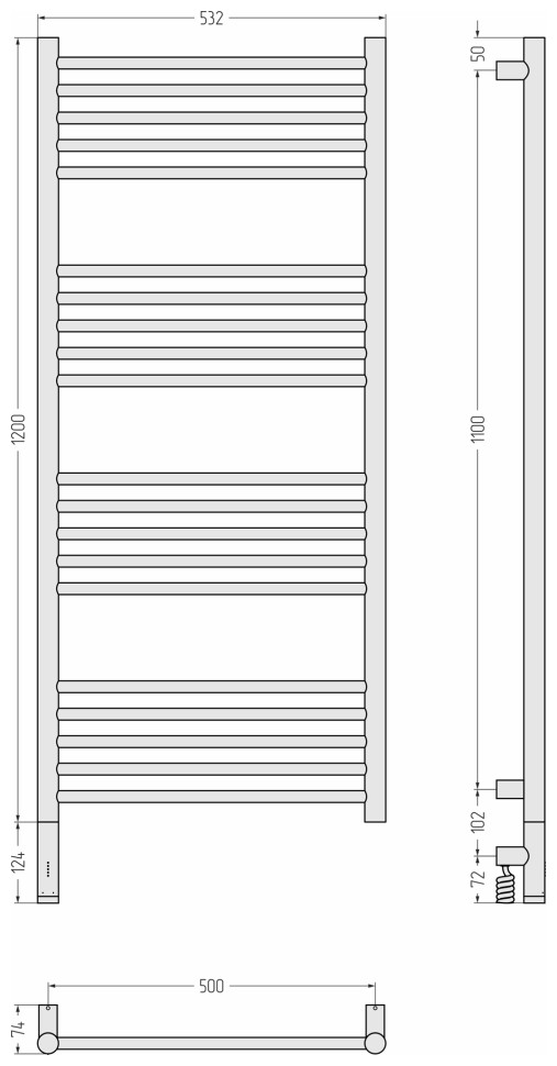 Богема 3.1 прямая 1200х500 МЭМ левый