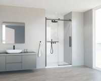 Душевая дверь Como Soft VDS-1CS130CLGM, 1300, вороненая сталь, стекло прозрачное