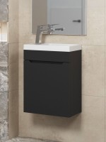 Тумба под раковину для ванной Uperwood Tanos 40 см, подвесная, черная матовая