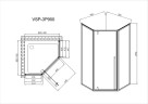 Душевой уголок Penta VSP-3P900CL, 900*900, хром, стекло прозрачное
