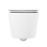 Унитаз подвесной безободковый с сиденьем BelBagno TRE BB8001CHR/SC