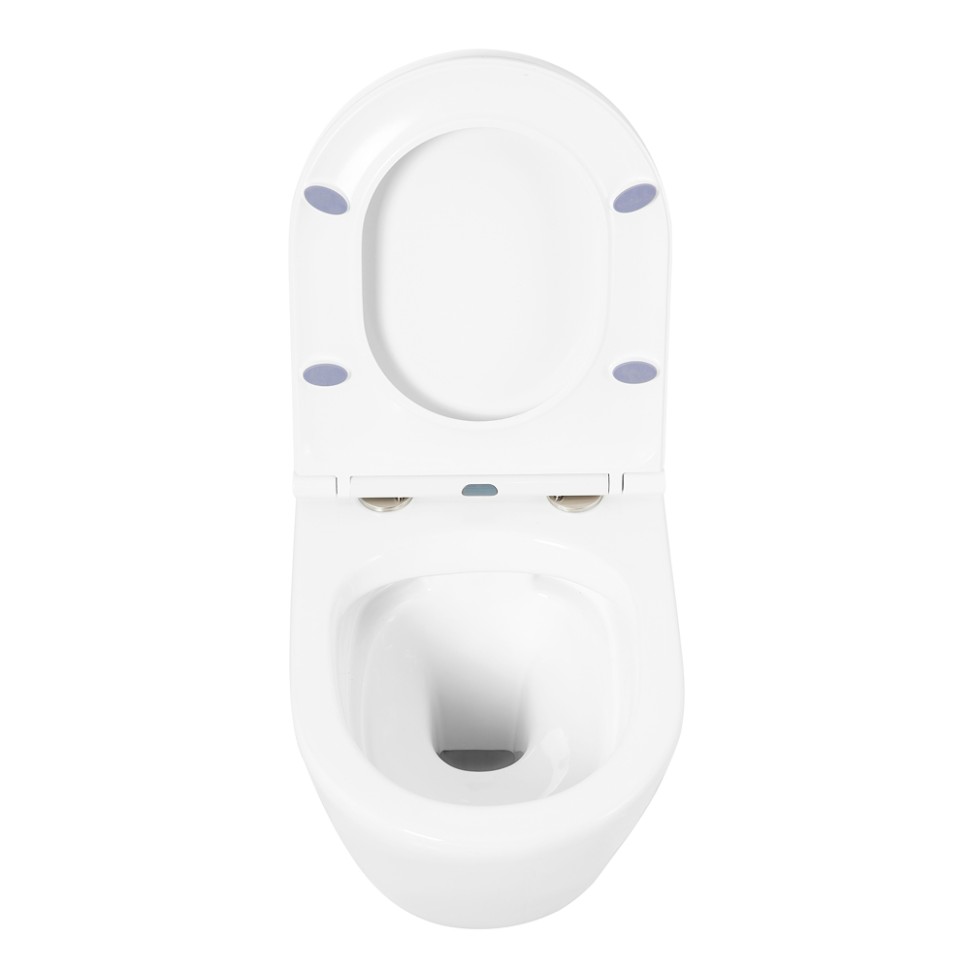 Унитаз подвесной безободковый с сиденьем BelBagno TRE BB8001CHR/SC