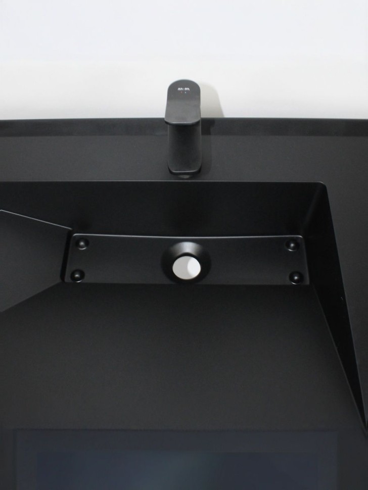 Раковина для ванной кварцевая Uperwood Lotus Quartz 100х50х13 см, черная матовая, уголь