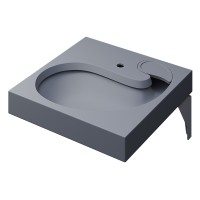 Раковина над стиральной машиной Uperwood Comforty 60х60х11 см, серая матовая