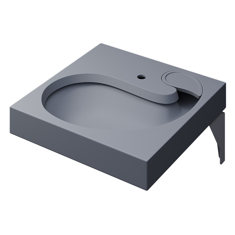 Раковина над стиральной машиной Uperwood Comforty 60х60х11 см, серая матовая