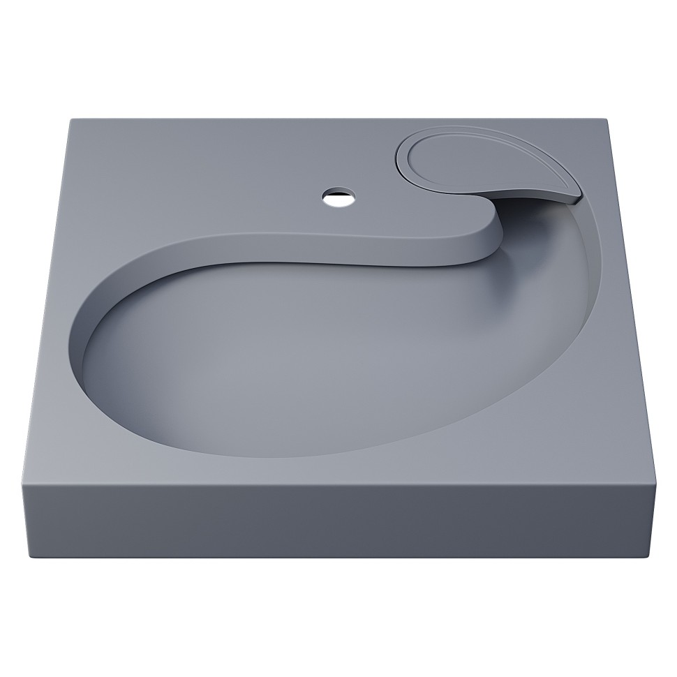 Раковина над стиральной машиной Uperwood Comforty 60х60х11 см, серая матовая