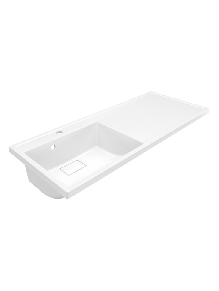 Раковина над стиральной машиной Uperwood Magenta 120х50х17,8 см, левая, крыло справа