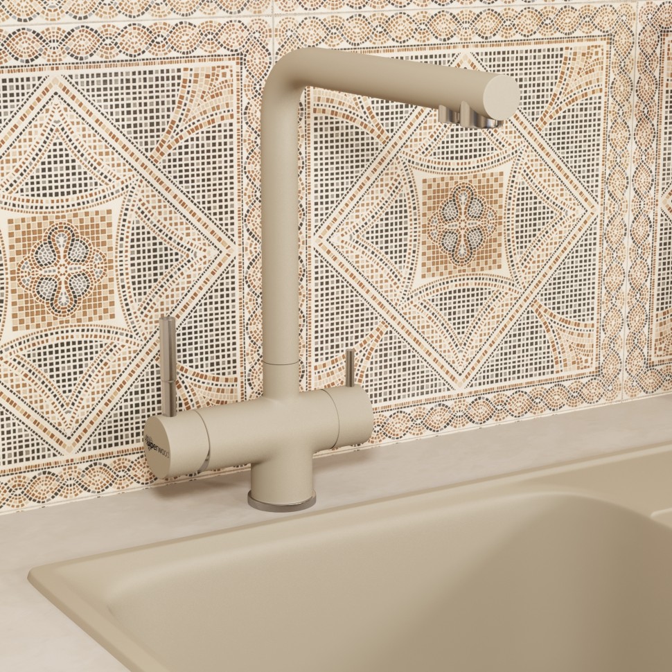 Смеситель для кухни Uperwood UPD-005-04 сатин/лен