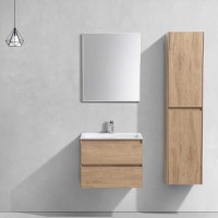 База под раковину Luka 600 подвесная, 2 выкатных ящика soft-close, N.Oak