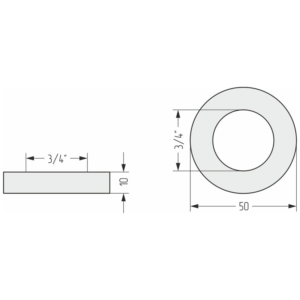 Отражатель TUBE d 50 мм (G 3/4" НР)