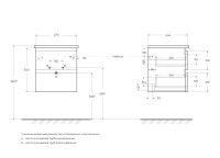 База под раковину подвесная BelBagno ALBANO-CER-500-2C-SO-RR