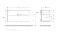 База под раковину подвесная BelBagno ETNA-H60-1200-2C-SO-BL-P Bianco Lucido