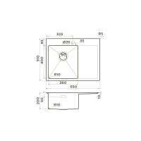 Кухонная мойка Omoikiri Akisame 65-L-IN нерж. сталь/нержавеющая сталь