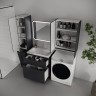 Тумба напольная STYLELINE "Марелла 70" (2 ящ.) Люкс Плюс антискрейтч графит с раковиной Марелла Люкс 700х400  