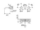 Смеситель для раковины встраиваемый CEZARES LEAF-BLI3L-20-L-SR