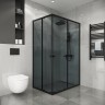 Душевое ограждение Niagara Eco NG-1129-14QT (120х90х190) прямоугольник,раздвижное,черный,стекло тонированное,1 место