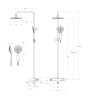 Душевая стойка со смесителем и изливом CEZARES STYLUS-CVD-01