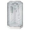 Душевая кабина Niagara Luxe NG-7702DM (100x100х210) низкий поддон(15см),дверь распашная,стенки мрамор,3 места