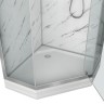 Душевая кабина Niagara Luxe NG-7702DM (100x100х210) низкий поддон(15см),дверь распашная,стенки мрамор,3 места