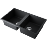Кухонная мойка Omoikiri Tedori 86-2-BL Tetogranit/черный