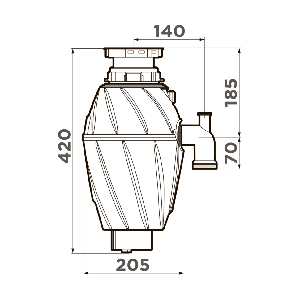 Измельчитель пищевых отходов Omoikiri Nagare 1000