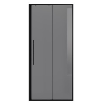 Дверь в нишу Niagara Nova NG-85-11TB (110х195) черный матовый,стекло тонированное,дверь раздвижная,1 место