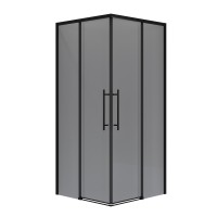 Душевое ограждение Niagara Nova NG-2829-34BLACK (90х90х195) квадрат,черный матовый,двери раздвижные,стекло тонированное,1 место