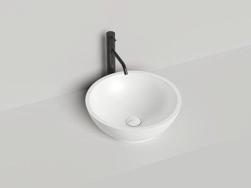 Раковина накладная GLORIA 03 покраска по RAL полностью 415х415х150 S-Stone Матовое
