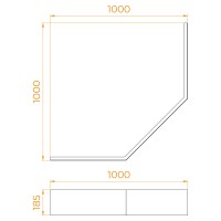 Экран для поддона RGW NT/STYLE (1000)