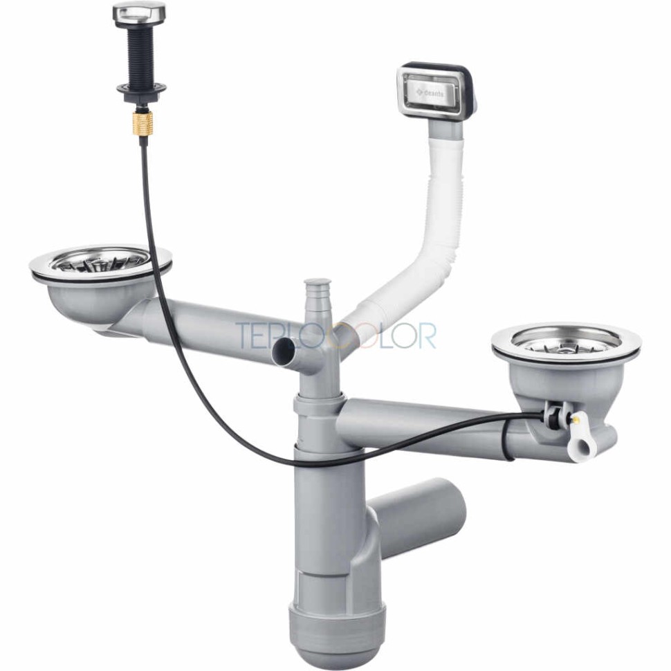 Сифон для гранитной мойки, 1.5 и 2-чаши - Space Saver
