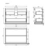 Тумба под раковину SANCOS Libra Floor напольная, 1190х450х840, c двумя ящиками оснащенными доводчиками, дуб галифакс натуральный, арт. LB120F-1EG