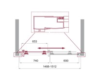 Душевая дверь BelBagno UNO-195-BF-1-150-C-Cr