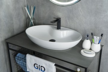 Раковина Gid N9438 51151 накладная белая 65x43x12