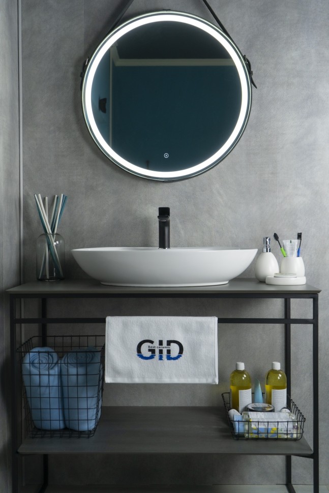 Раковина Gid N9438 51151 накладная белая 65x43x12