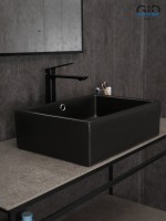 Раковина Gid N9129bg 53381 накладная черная графит 50x38x14.5