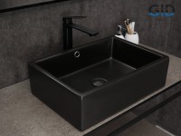 Раковина Gid N9129bg 53381 накладная черная графит 50x38x14.5