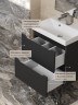 Тумба под раковину для ванной Uperwood Tanos 50 см, подвесная, черная матовая