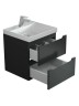 Тумба под раковину для ванной Uperwood Tanos 50 см, подвесная, черная матовая