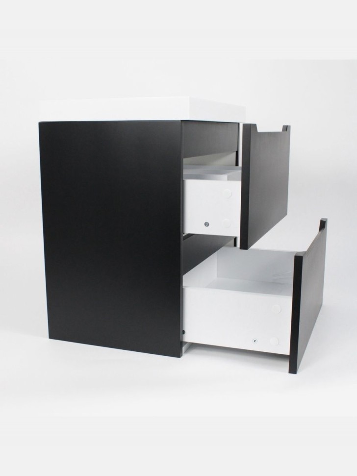 Тумба под раковину для ванной Uperwood Tanos 50 см, подвесная, черная матовая