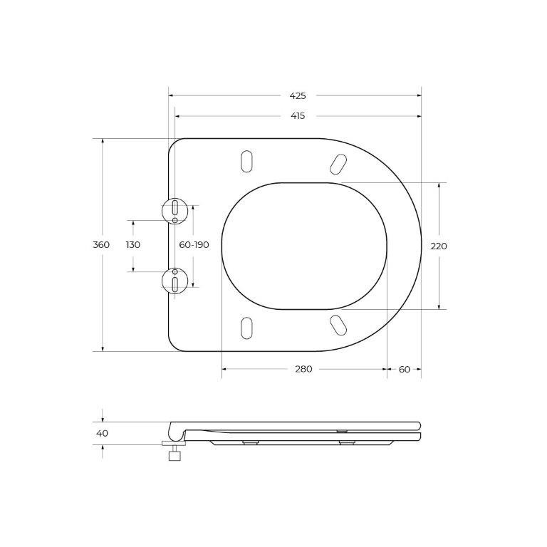 Крышка-сиденье BelBagno TRE BB8001SC
