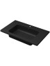 Раковина для ванной кварцевая Uperwood Lagoon Quartz 80х48х14,2 см, черная матовая, уголь