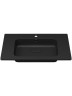 Раковина для ванной кварцевая Uperwood Lagoon Quartz 80х48х14,2 см, черная матовая, уголь