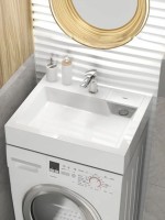 Раковина над стиральной машиной Uperwood Vission 60х50х11 см, белая глянцевая