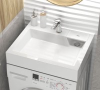 Раковина над стиральной машиной Uperwood Vission 60х50х11 см, белая глянцевая