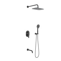 Душевой комплект BERGES VENTAS 3O BLACK, черный матовый