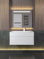 Тумба под раковину для ванной подвесная Uperwood Lotus Premium 80х50х42 см, белая