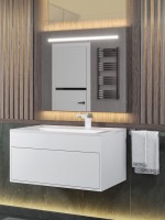 Тумба под раковину для ванной подвесная Uperwood Lotus Premium 80х50х42 см, белая